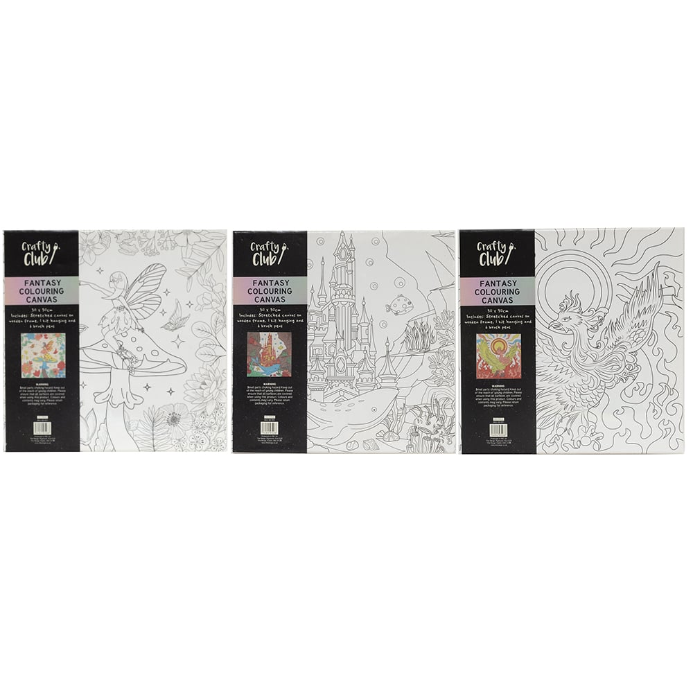 Crafty Club Fantasy Colouring Canvas Image 1