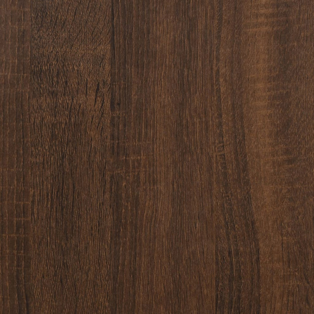 vidaXL 80cm Set of 2 Brown Oak Cube Floating Wall Shelf Image 8