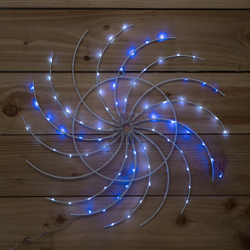 Samuel Alexander White LED Light Up Christmas Catherine Wheel Decoration Image 3