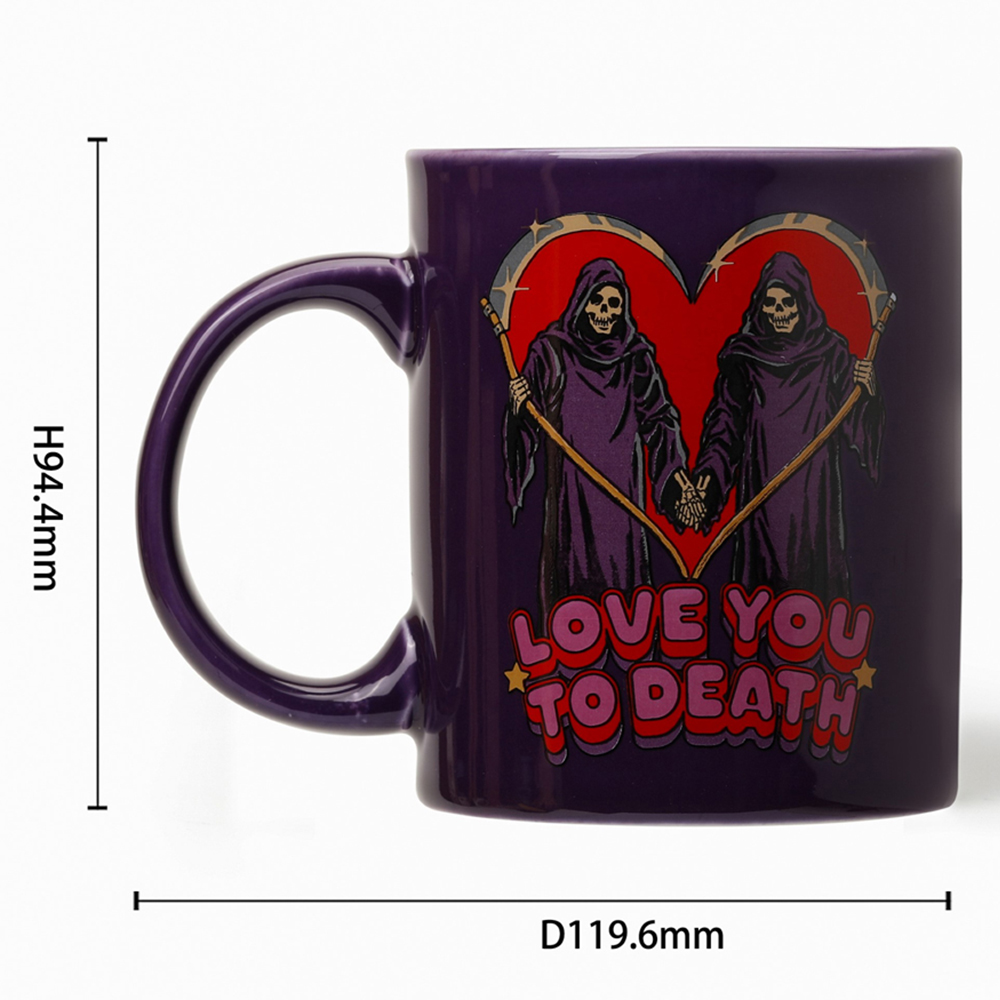 Steve Rhodes Love You To Death Pink Cherry Scented Candle with Purple Mug Image 7