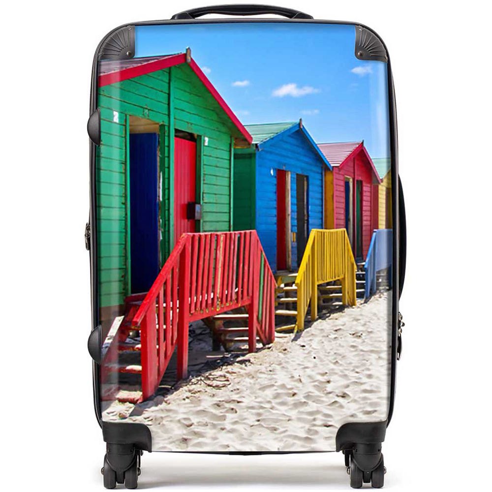 Warren Reed Designer Medium Beach Huts at Muizenberg Beach Cape Town South Africa Suitcase Image 1
