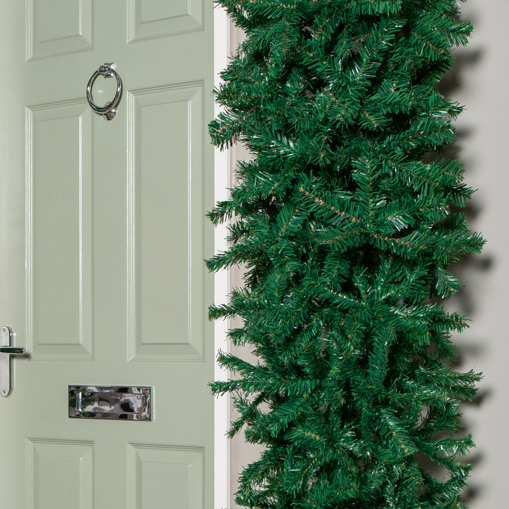 Samuel Alexander Single Door Plain Green Flat Top Christmas Tree Arch with 2000 Tips 8ft Image 6