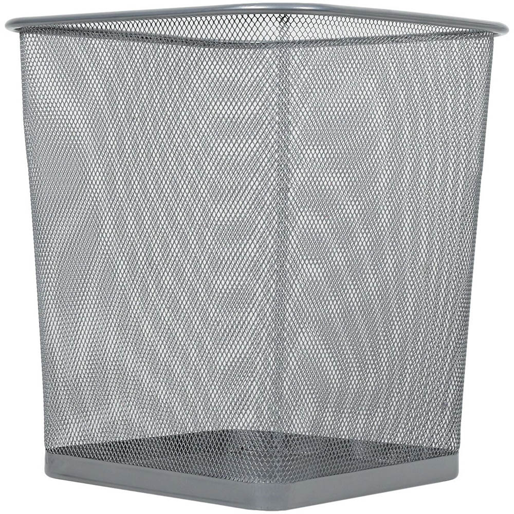 Grey Mesh Waste Paper Bin Image