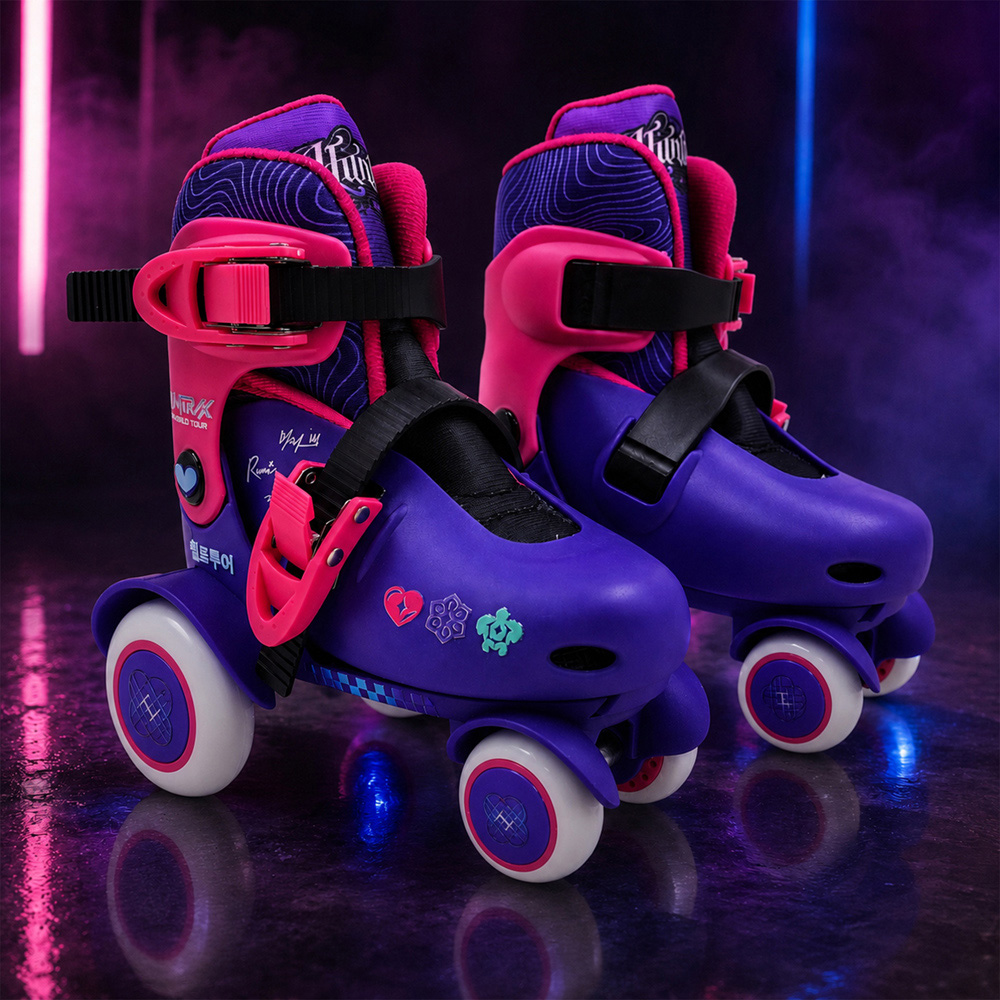 K-Pop Demon Hunters Takedown Kids Adjustable Big Wheel Skates Image 2