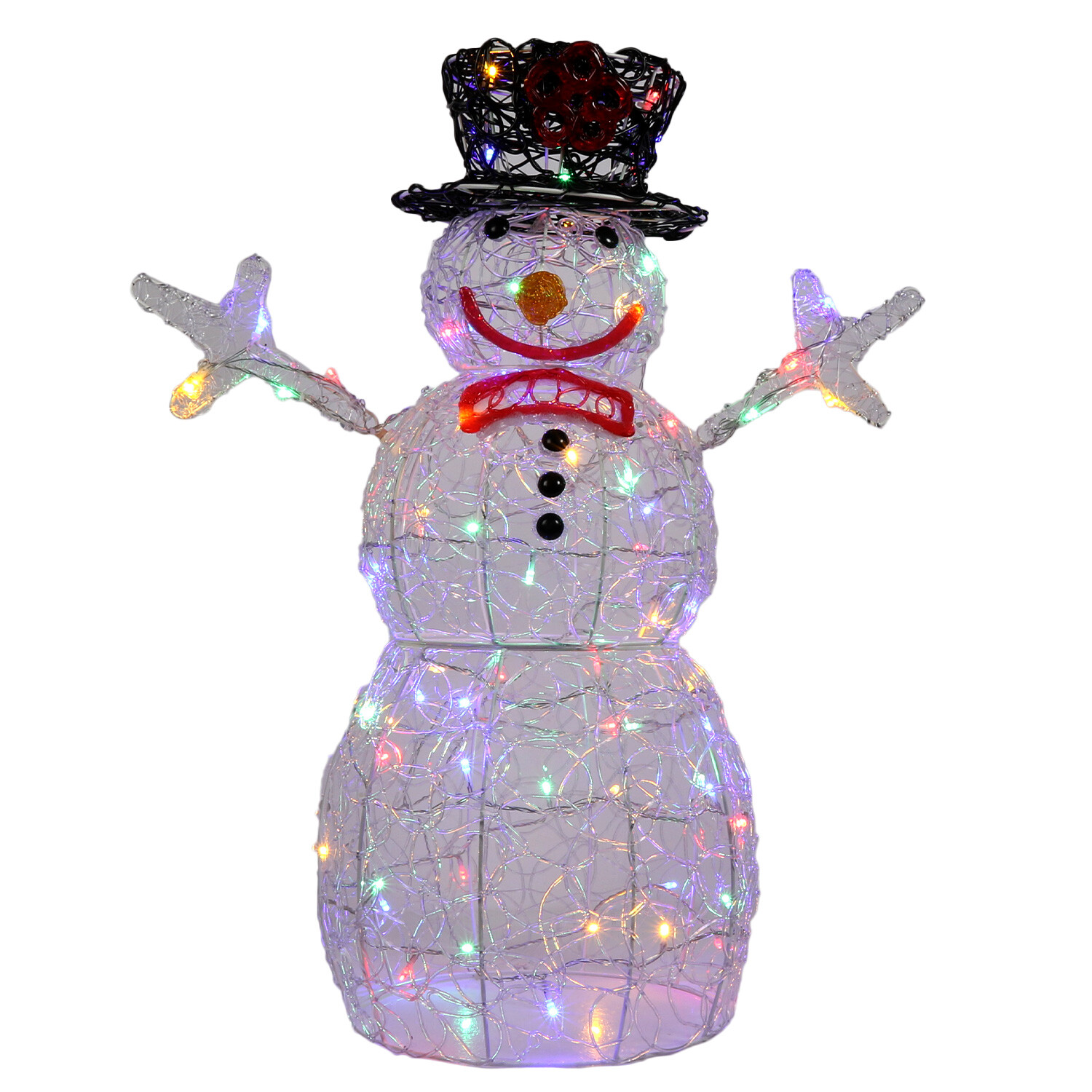 LED Outdoor Acrylic Snowman - White Image 3