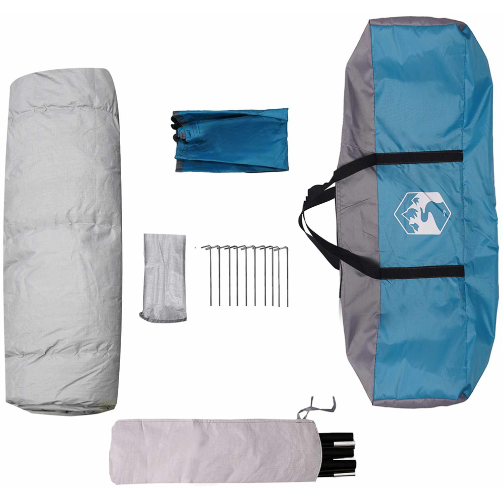 vidaXL 3 Person Instant Camping Tent with Rainfly Blue Image 7