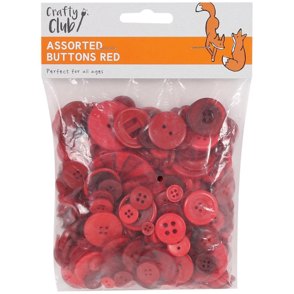 Crafty Club Assorted Buttons - Red Image