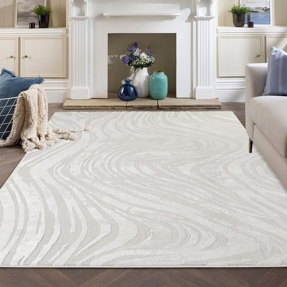 Desire Rugs Hamilton Silver Marble Rug 60 x 220cm Image 5