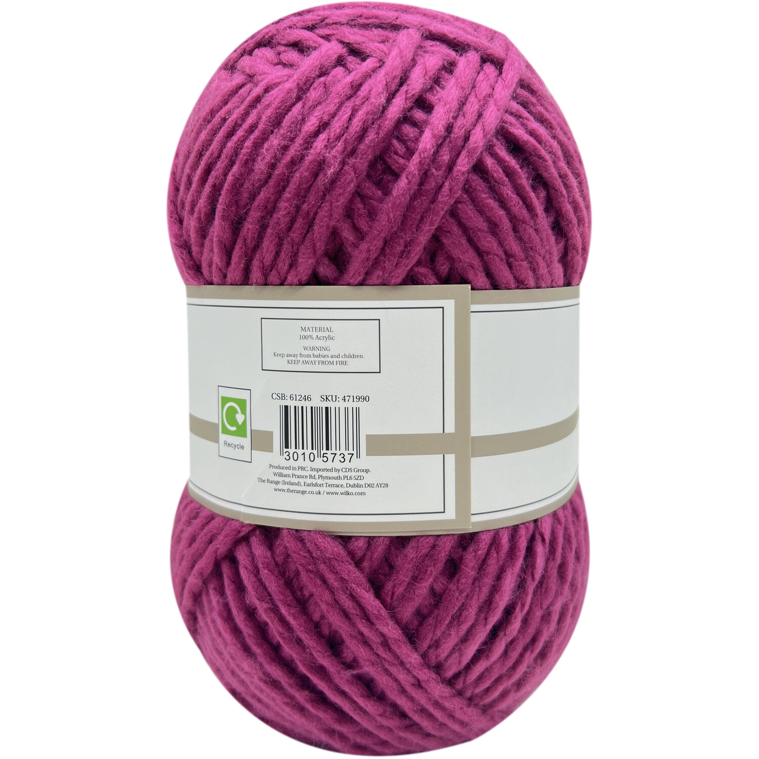 Chunky Knit Yarn Plum Image 2