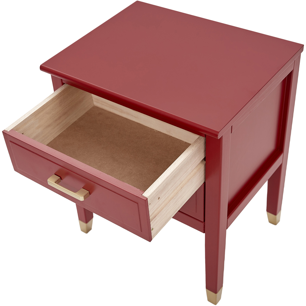 Palazzi 2 Drawers Red Bedside Table Image 5