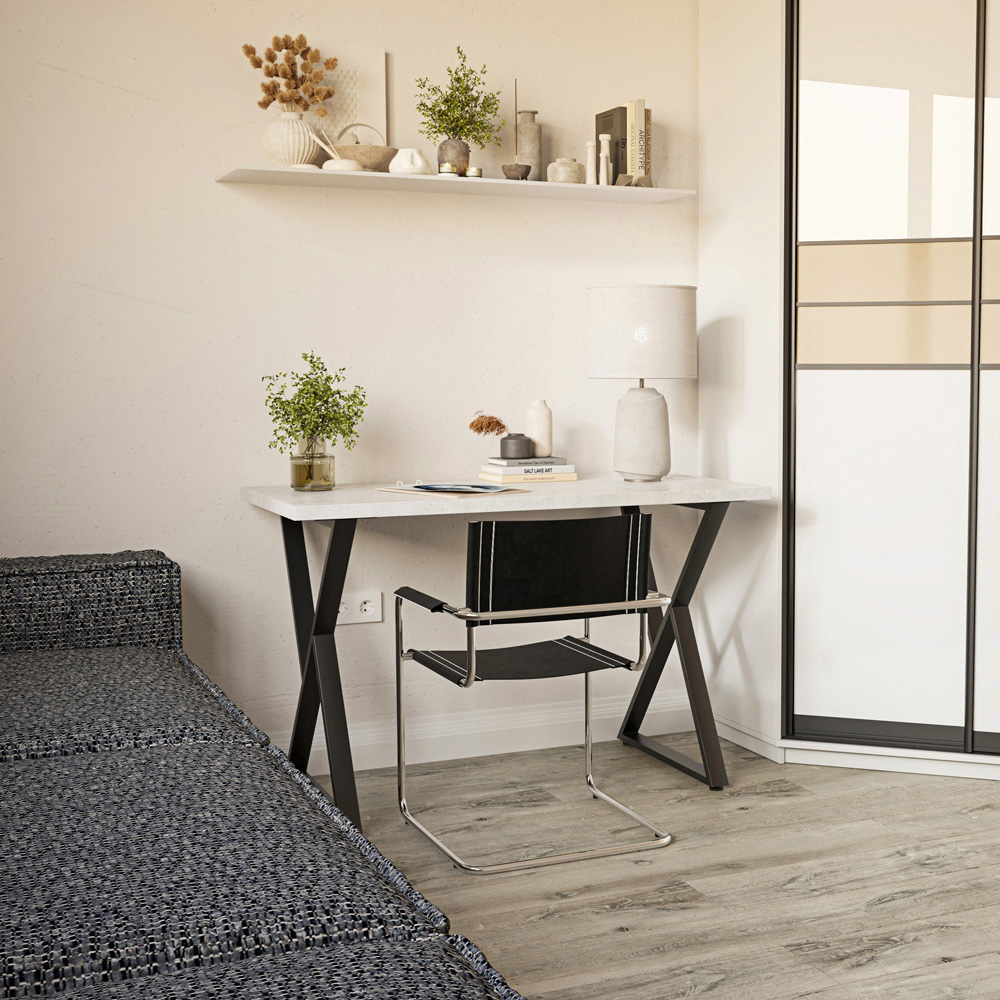 Shefa Chicago 6 Seater Dining Table Concrete Grey Image 3
