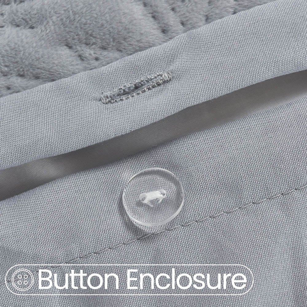 Velosso Single Silver Savannah Velvet Duvet Set Image 2