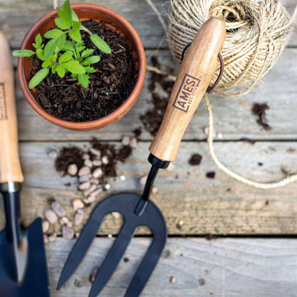 AMES Tools Carbon Steel Garden Hand Fork Image 3