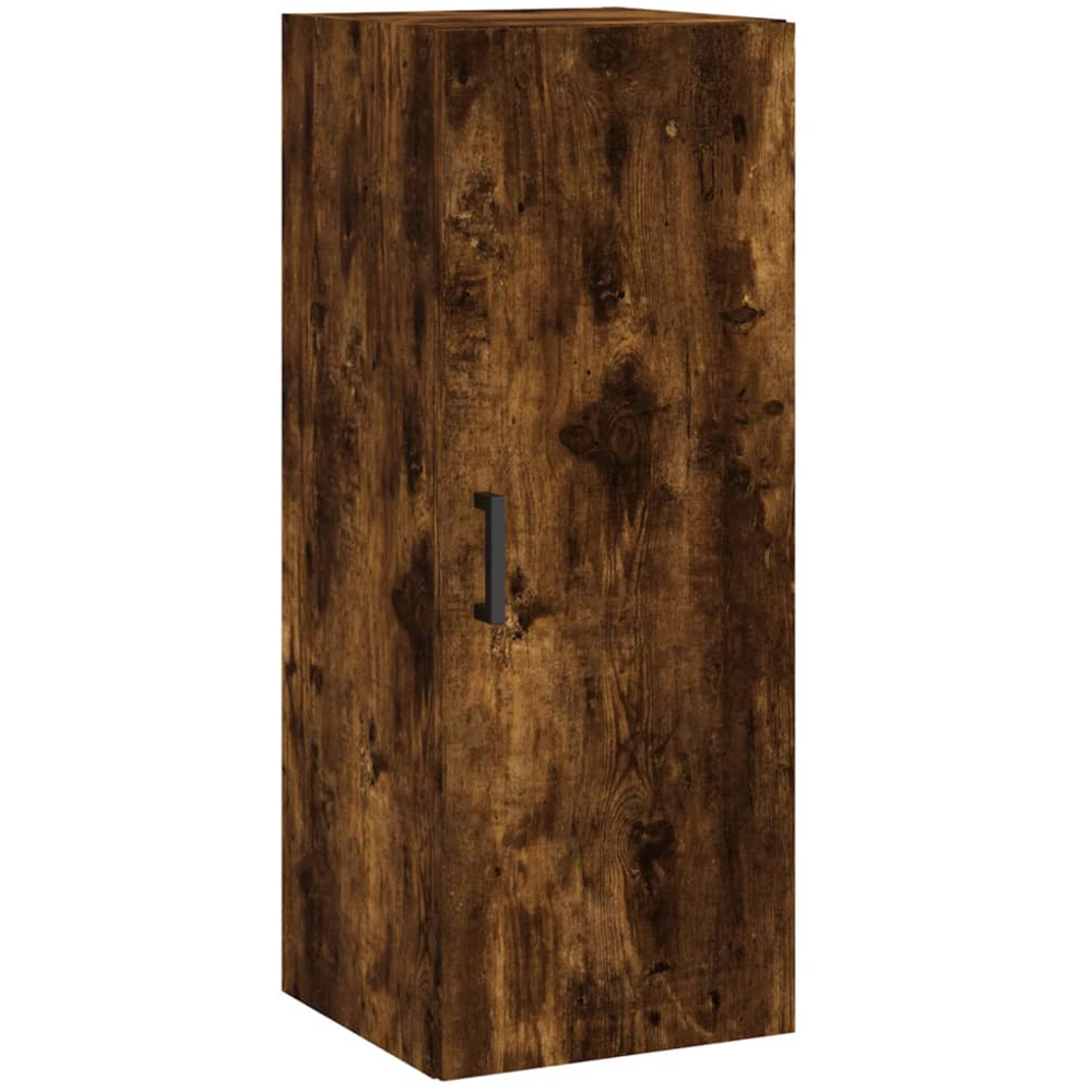 vidaXL Single Door 3 Drawer Smoked Oak Highboard Image 4