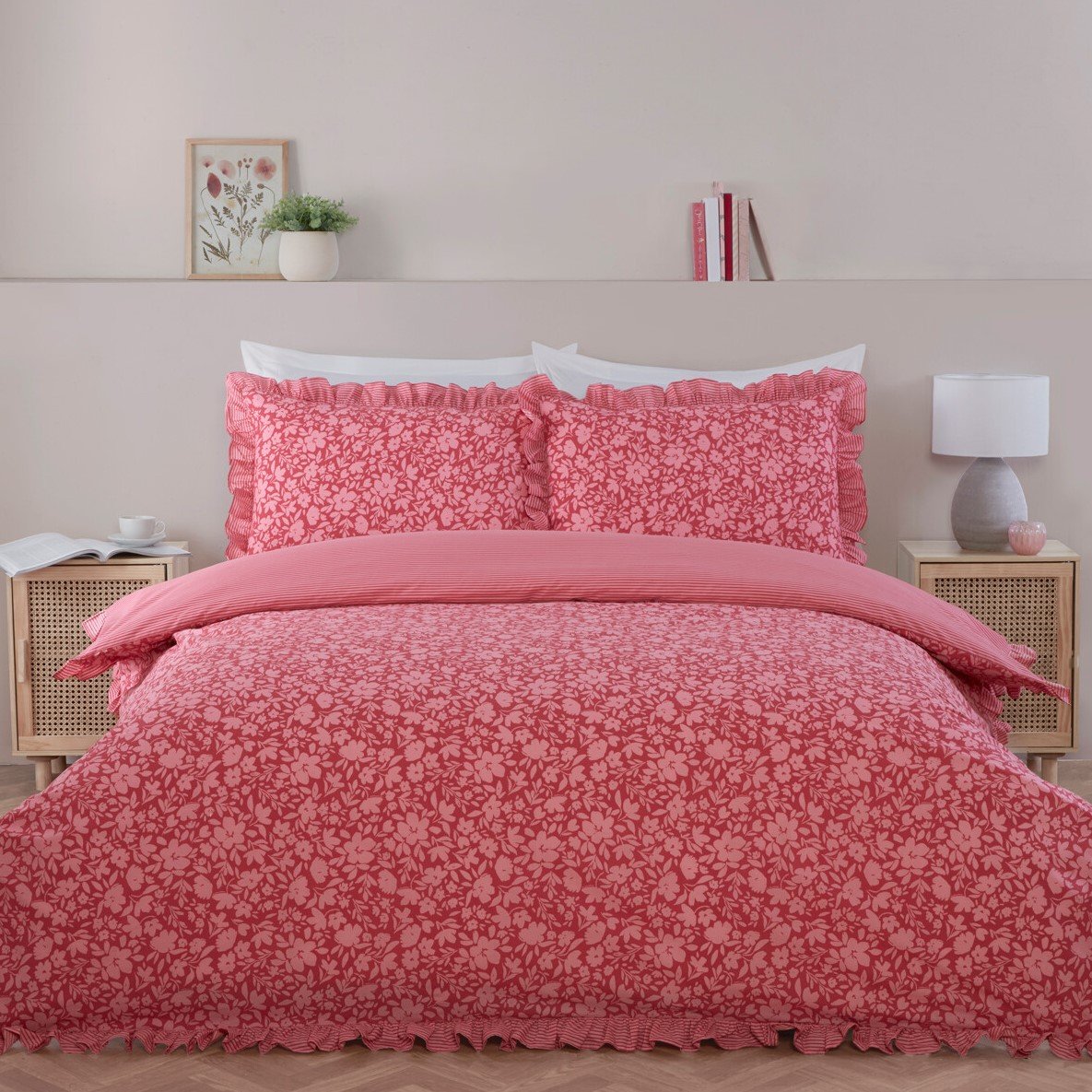 Isla Floral Duvet Set - Pink / King Image 1