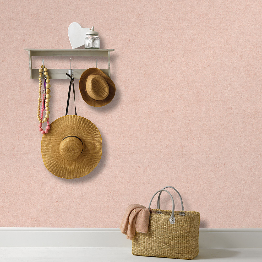 Erismann Dash Plain Coral Vinyl Wallpaper Image 2