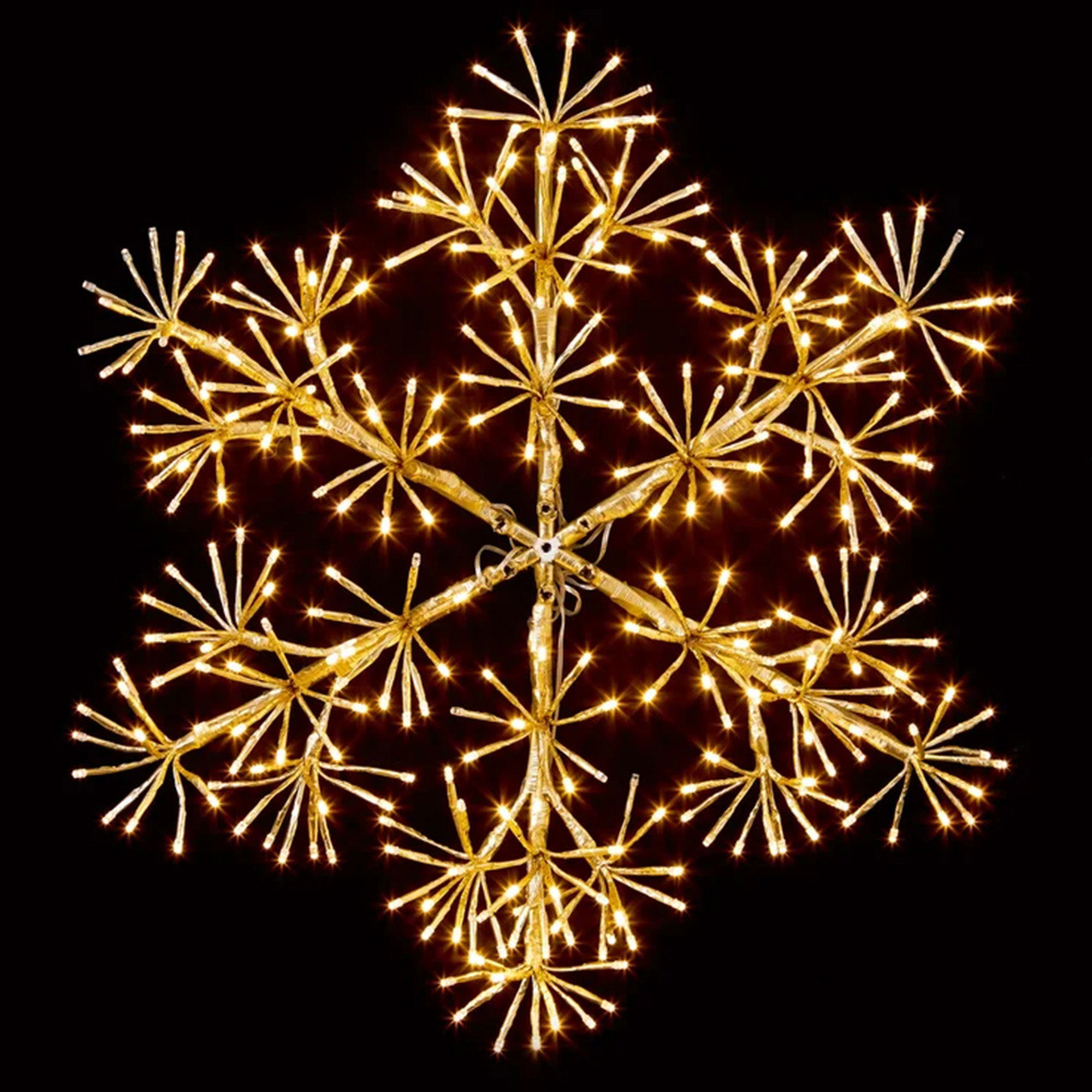 Shatchi White 300 White LED Starburst Snowflake Christmas Light Image 4
