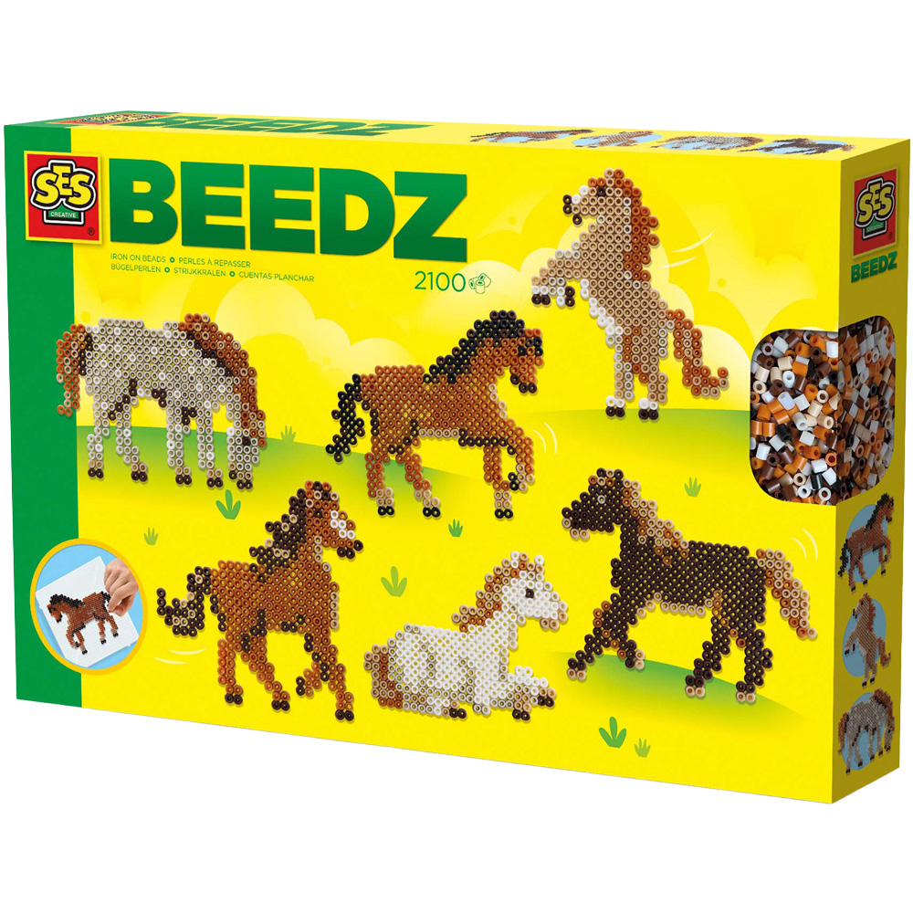 SES Creative Beedz Wild Horses Iron On Beads Kit 2100 Piece Image 1