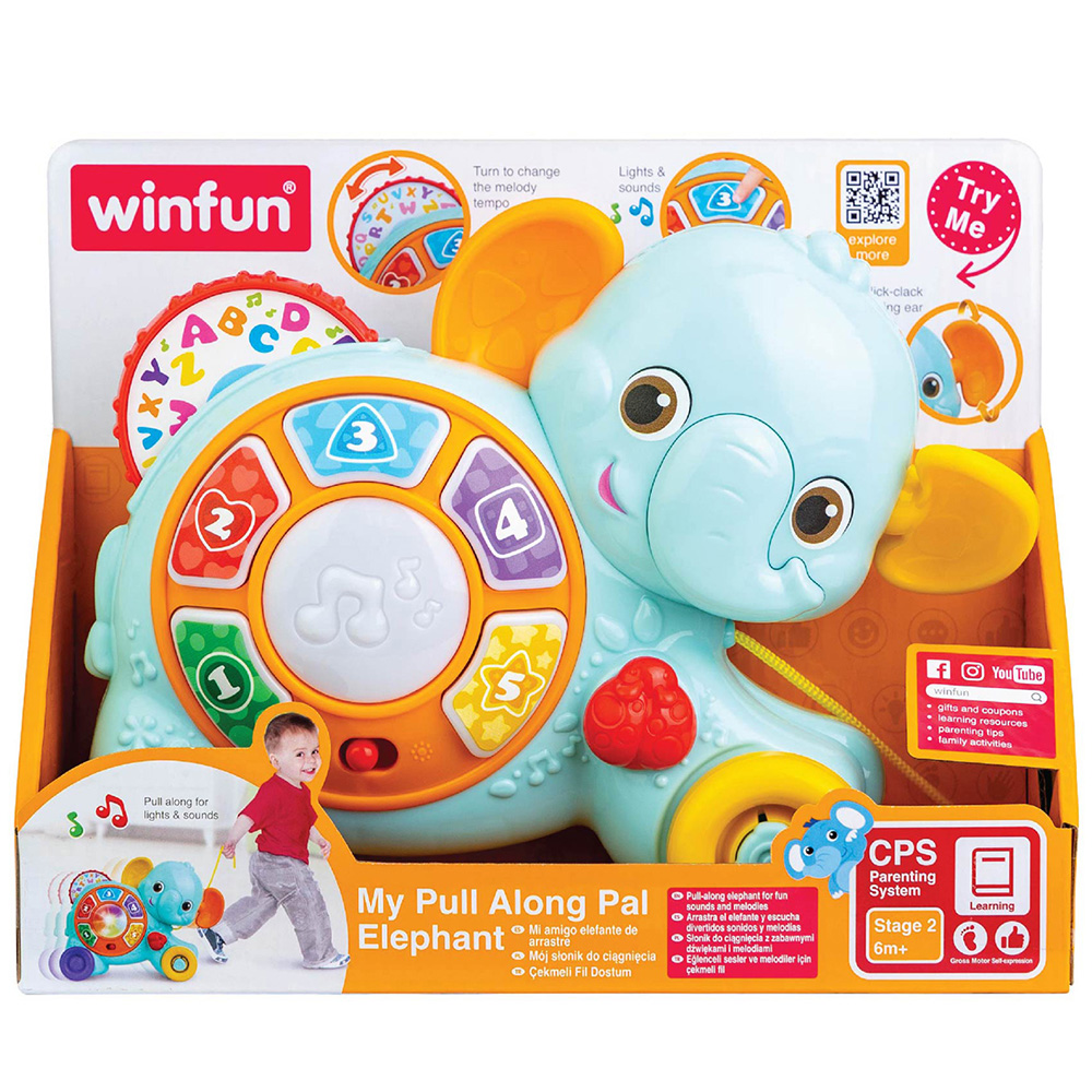 Winfun My Pull Along Pal Elephant Interactive Toy Image 2