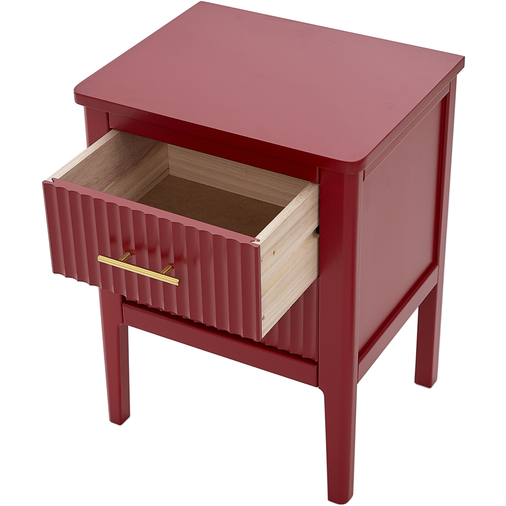 Palau 2 Drawer Red Bedside Table Image 5