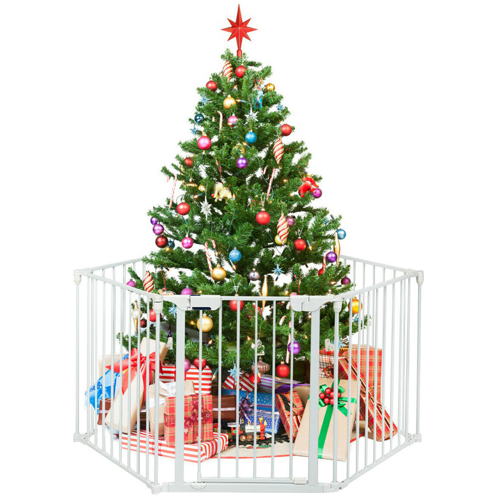 Costway 5 Panel White Baby Safety Playpen Image 3