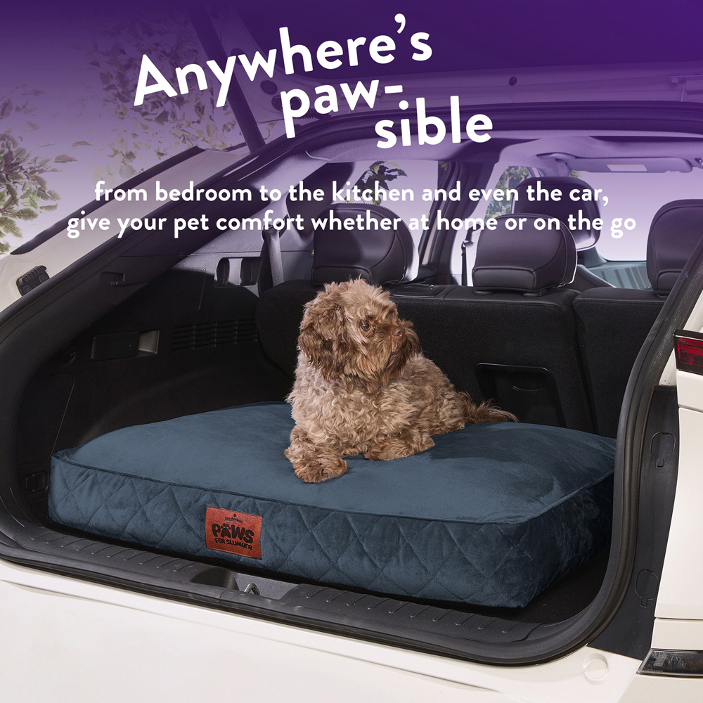 Slumberdown Medium Blue Padded Pet Bed Image 6