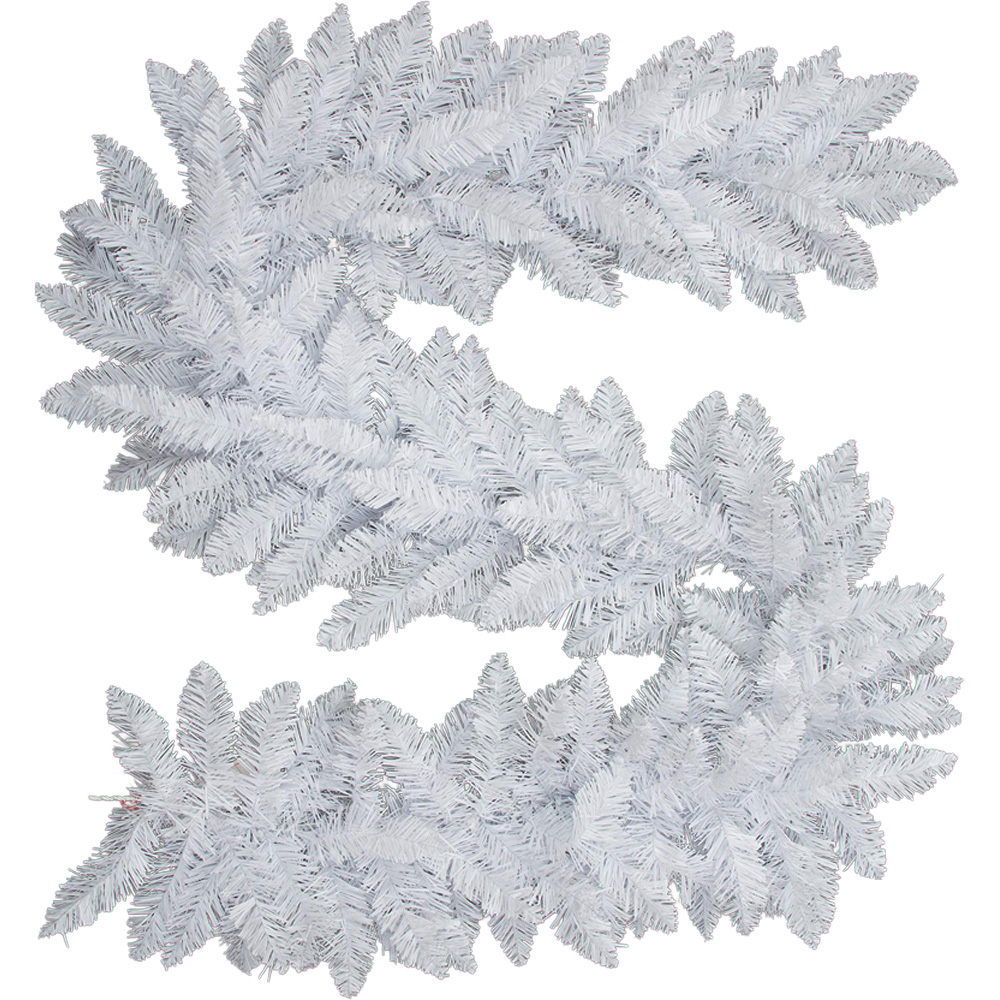 Shatchi Imperial Pine White Christmas Garland Image 1