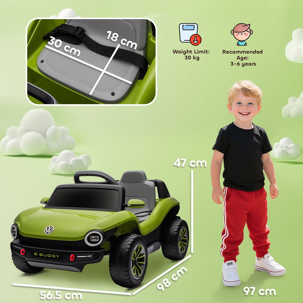 Tommy Toys Green Volkswagen Licensed Kids Electric Car with Remote Image 9
