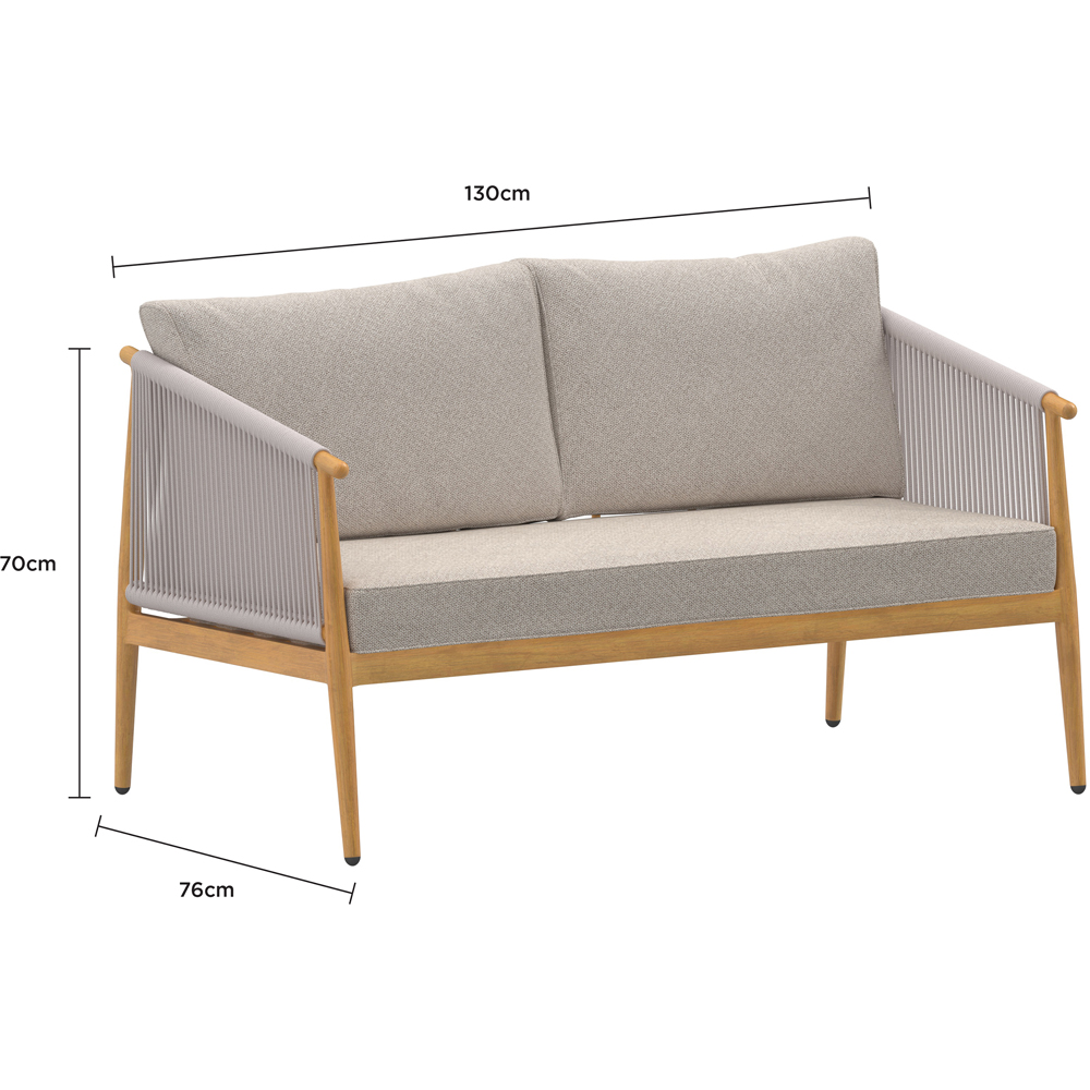 Charles Bentley Almada 4 Seater Rope Weave Garden Lounge Set Image 7