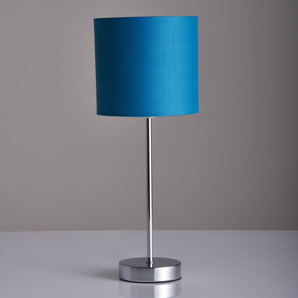 Wilko Milan Teal Table Lamp Image 1
