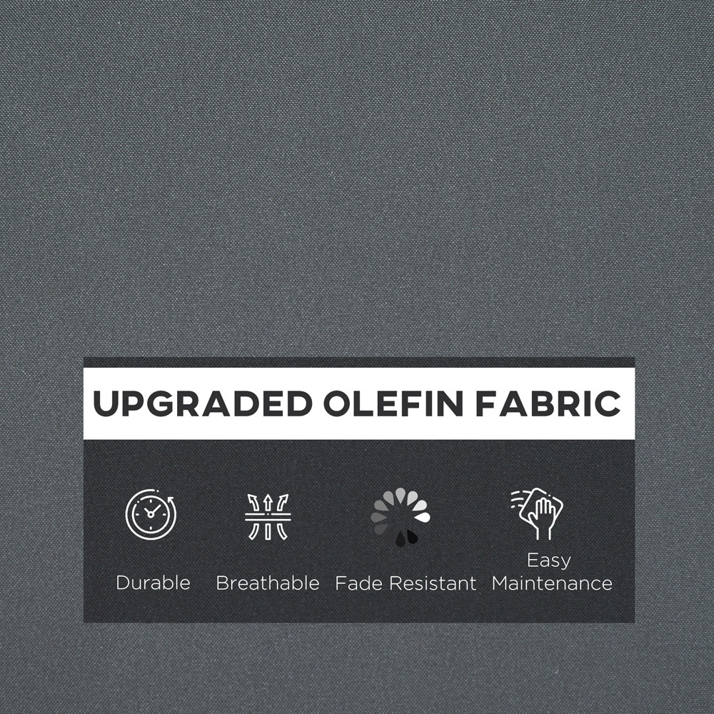 Outsunny Black Seat and Back Garden Chair Cushion Set Image 4