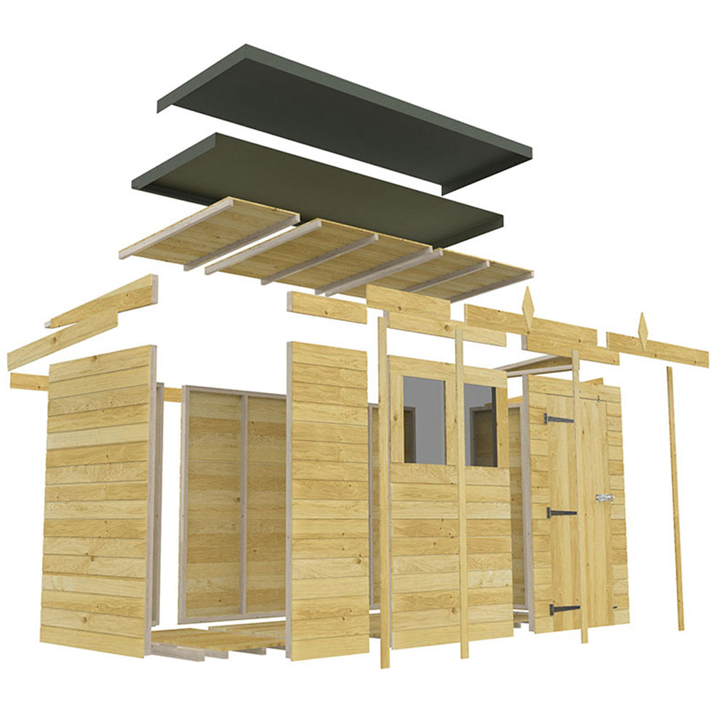 DIY Sheds 6 x 5ft Tongue and Groove Timber Pent Garden Shed Image 3