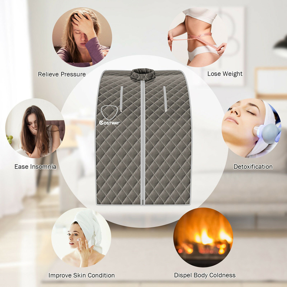 Costway Portable Steam Sauna Full Body Slimming Detox Tent 3L Image 7