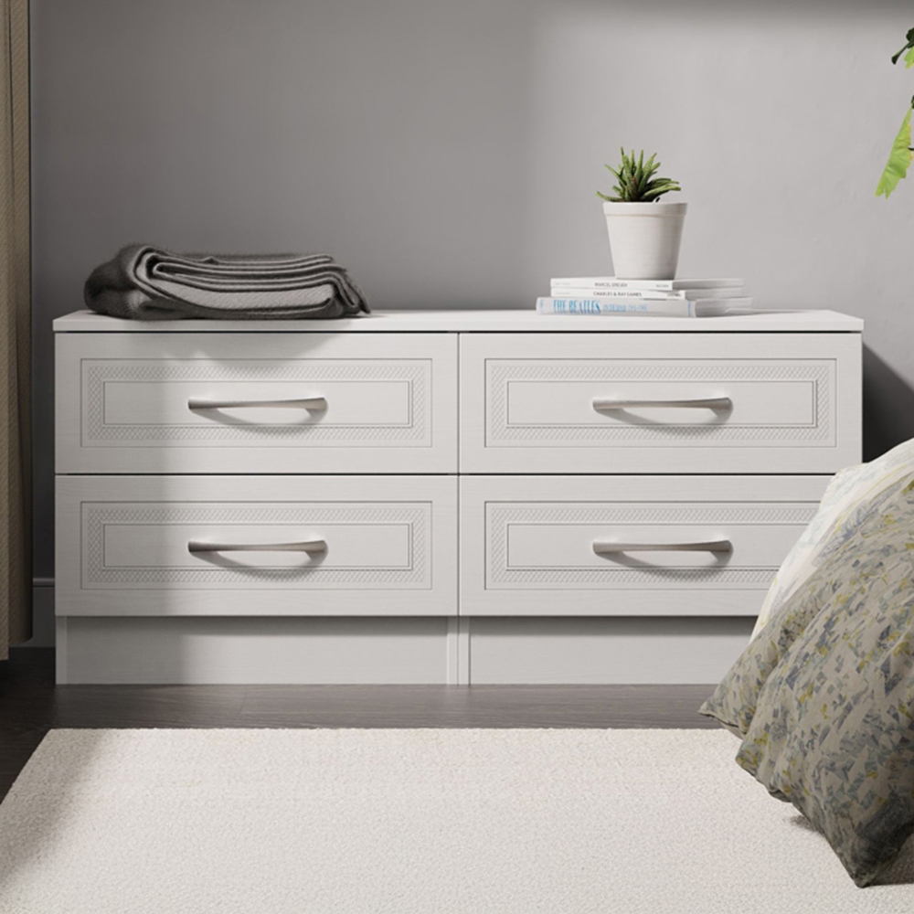 Crowndale Dorset 4 Drawer Signature White Bed Box Ready Assembled Image 1
