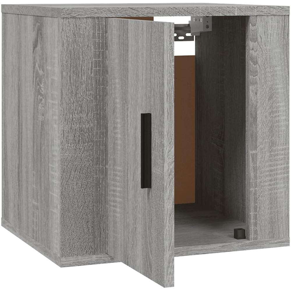 vidaXL Single Door Grey Sonoma Wall Mounted TV Cabinet 2 Pack Image 4