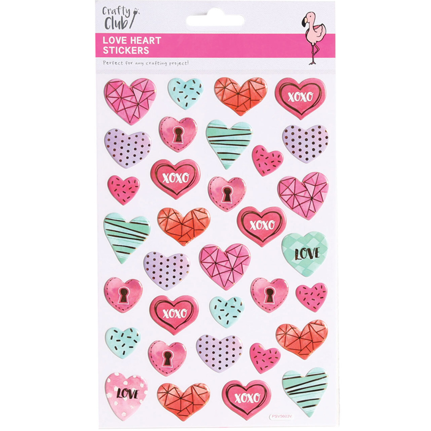 Crafty Club Love Heart Stickers Image