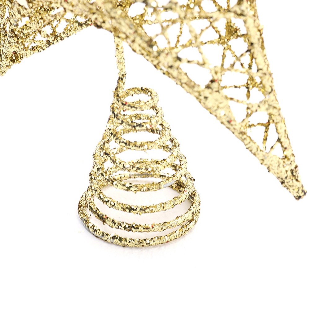 Living and Home Gold Star Christmas Tree Topper Image 4