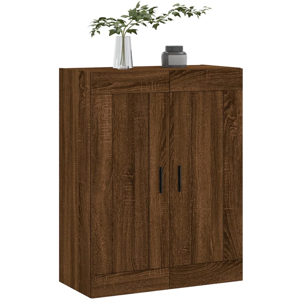 vidaXL 2 Door Brown Oak Wall Mounted Cabinet Image 3
