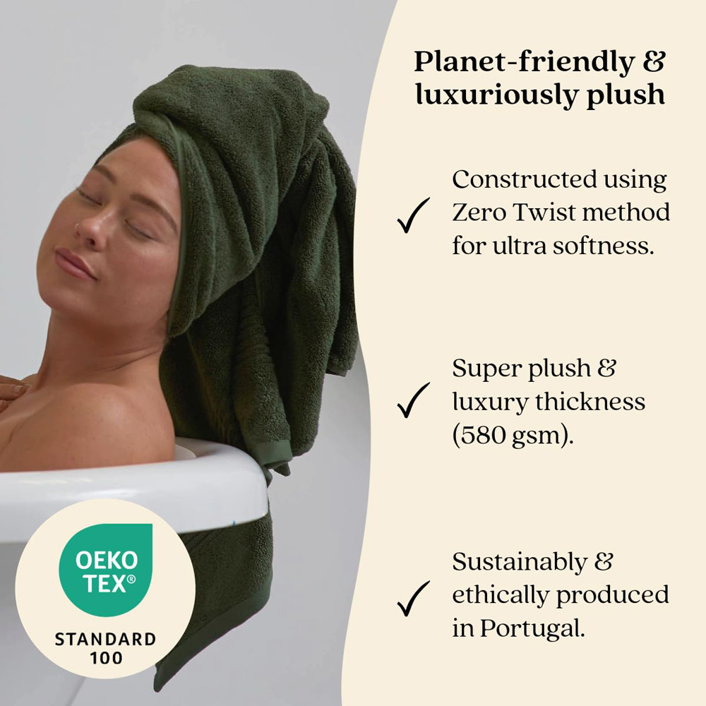 Misona Ultra Soft Bamboo Khaki Bath Sheet Image 2