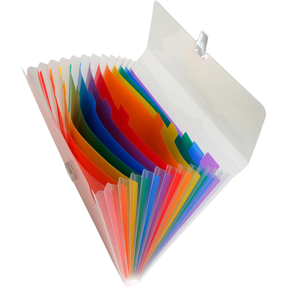 Exacompta Crystal 13 Pocket Expanding File 5 Pack Image 5