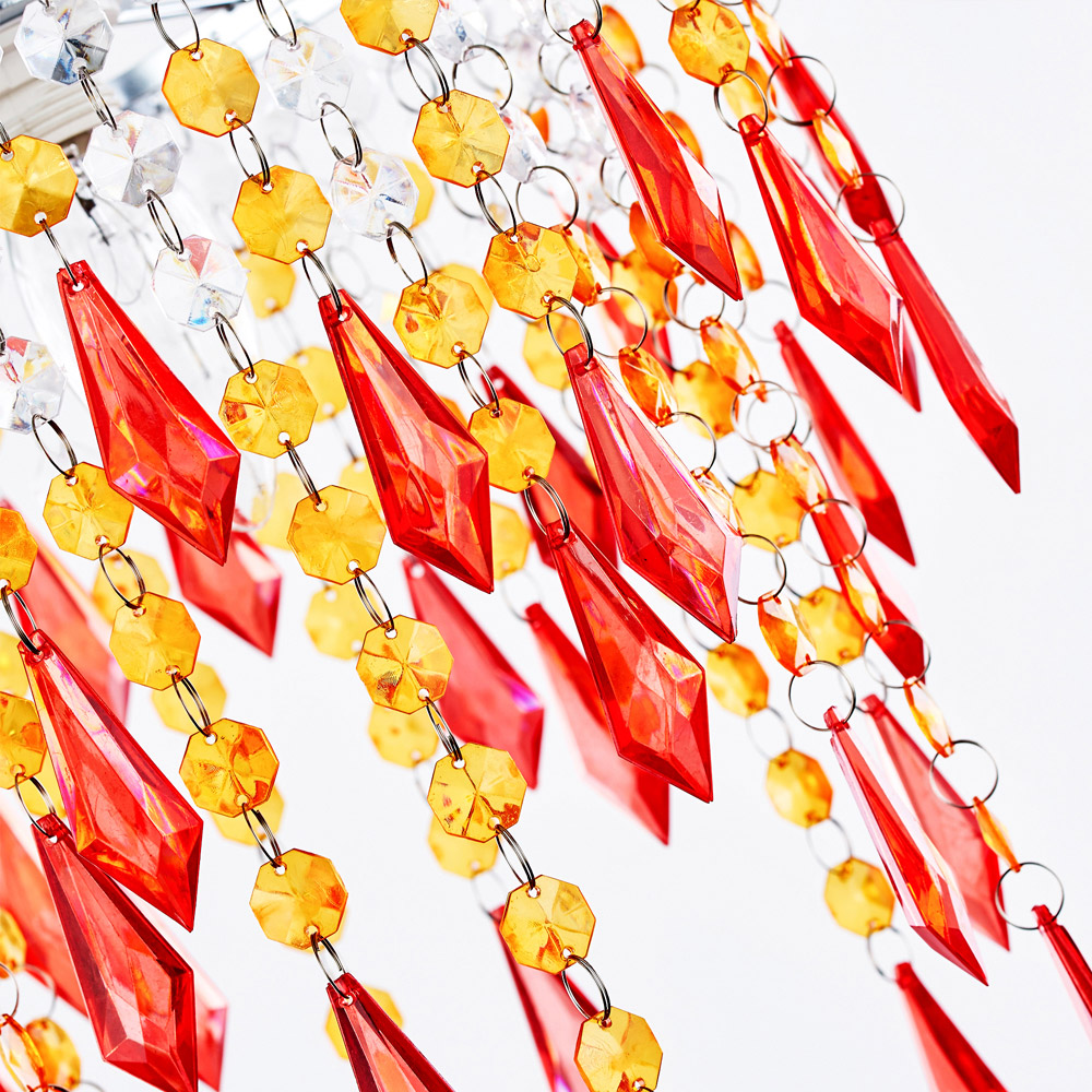 Innoteck Sunbeam Orange Acrylic Ceiling Chandelier Light Image 3