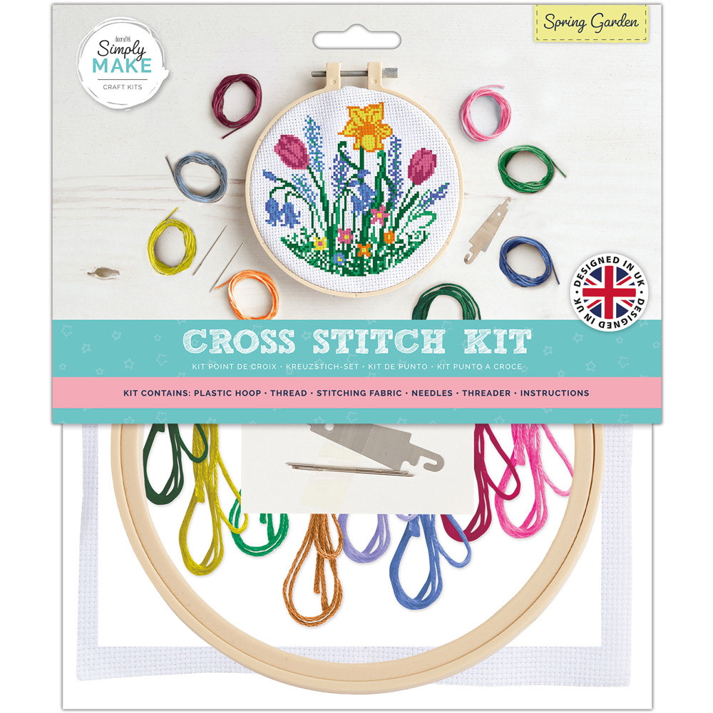 Simply Make Spring Garden Cross Stitch Craft Kit Image 1