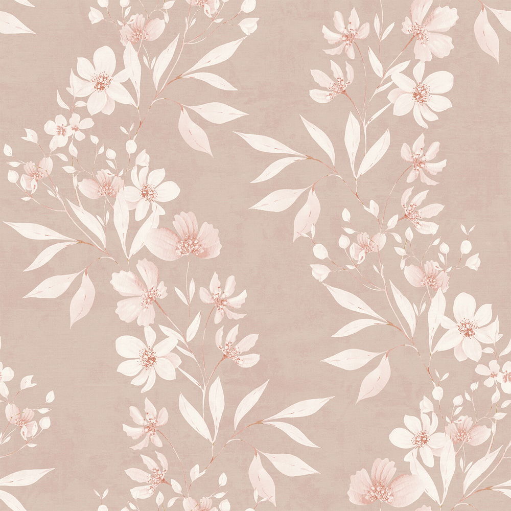 Delicate Floral Trial Wallpaper Blush Pink Image 1