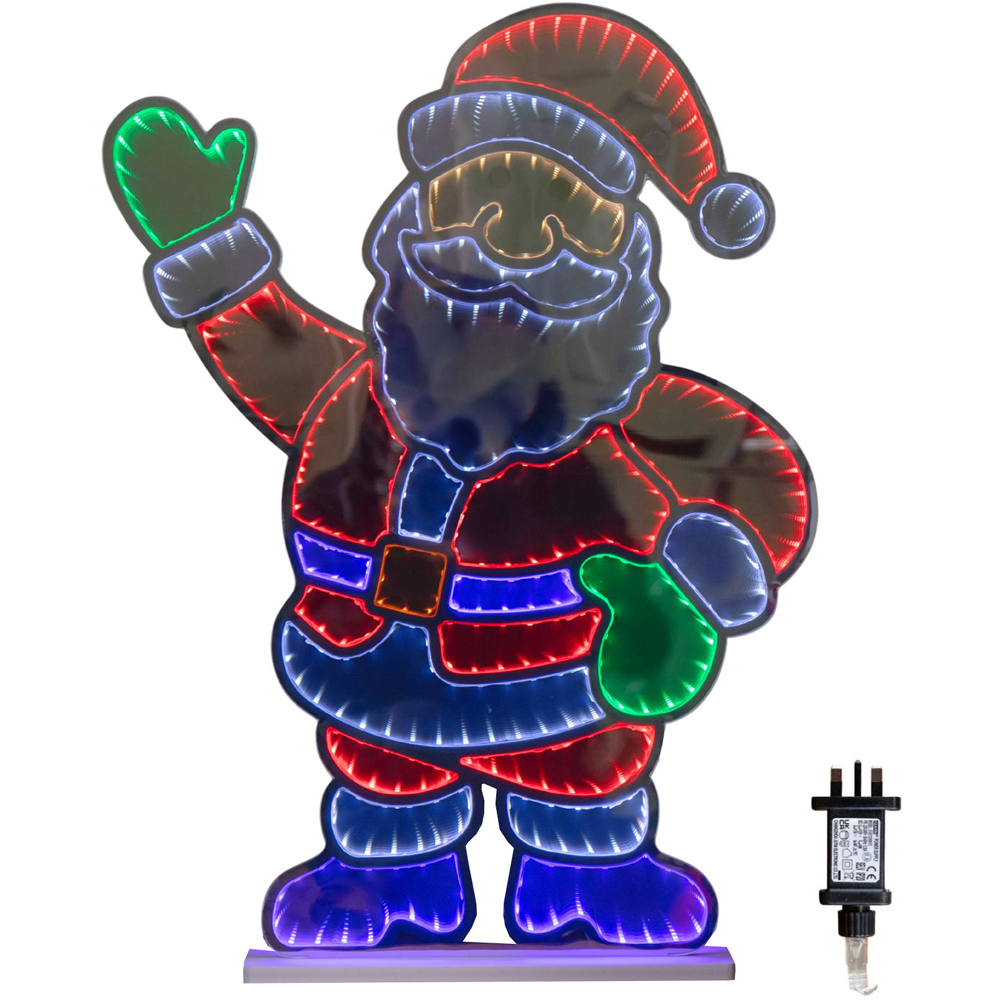 Samuel Alexander Multicolour LED Light Up Waving Santa Infinity Christmas Decoration 59cm Image 8