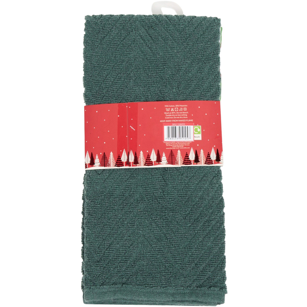 Pack of 2 Christmas Tree Bow Tea Towels Image 6