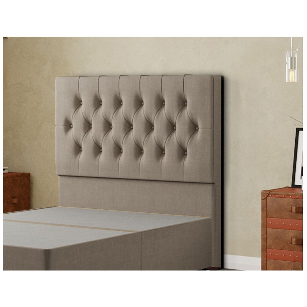 Eleganza Belgrave King Size Mink Malham Weave Floor Standing Headboard Image 3