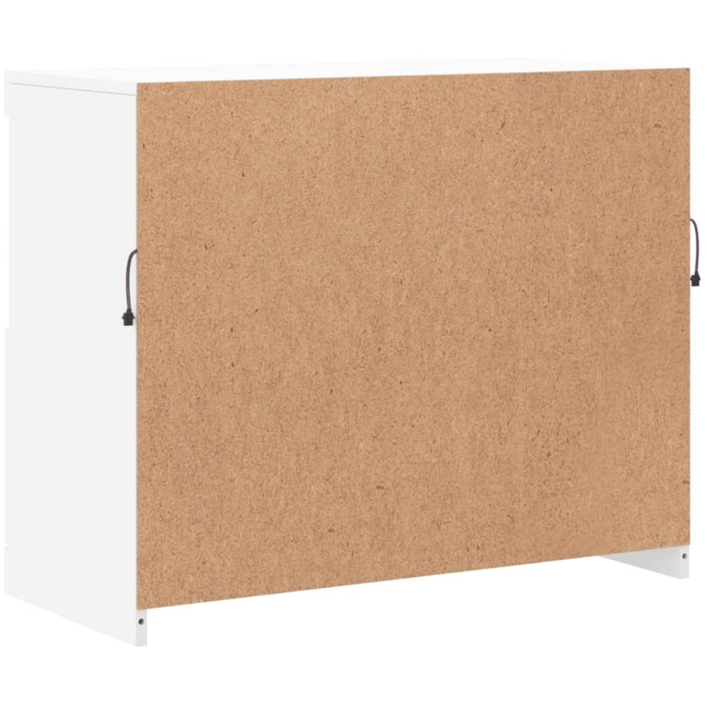 vidaXL 4 Door 4 Shelf White LED Sideboard Image 8