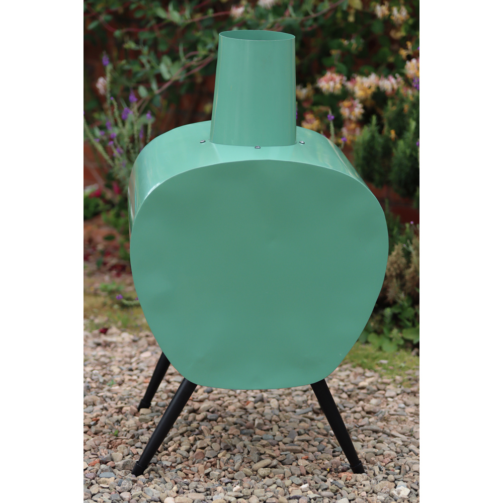 Gardeco Stella Extra Large Mid Century Retro Design Lichen Chimenea Image 5