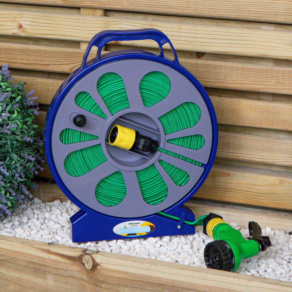 Samuel Alexander 15m Lay Flat Garden Hose Pipe with Storage Cassette Image 2