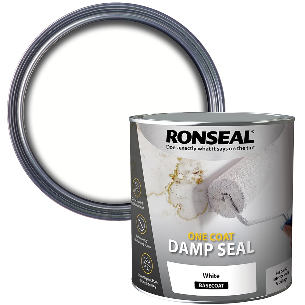 Ronseal One Coat Damp Seal White Paint 2.5L Image 1